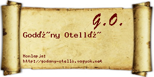 Godány Otelló névjegykártya